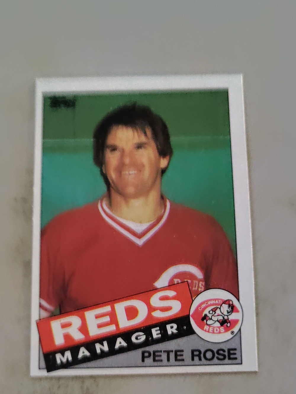 Pete Rose 1985 Topps #547 Cincinnati Reds Baseball Manager Card